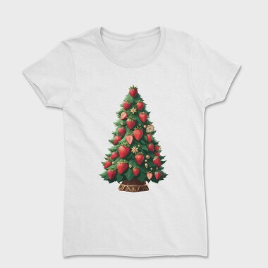 Strawberries Christmas Tree, Дамска Тениска