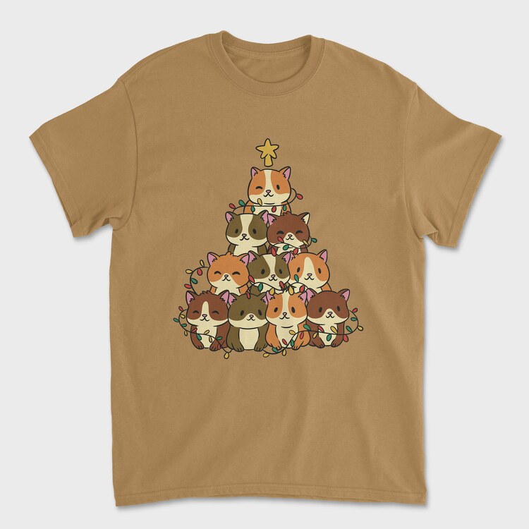 Hamster Christmas Tree, Unisex Men's T-Shirt