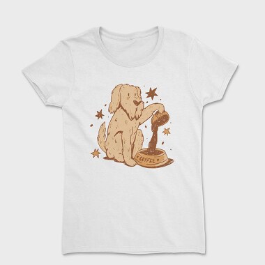 Дамска Тениска, Dog Coffee Doodle