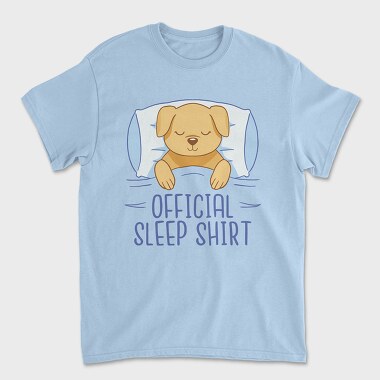 Унисекс Мъжка Тениска, Dog Official Sleep Shirt