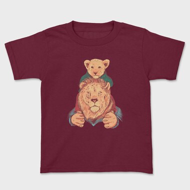 Kids' T-Shirt, Father And Son Lion