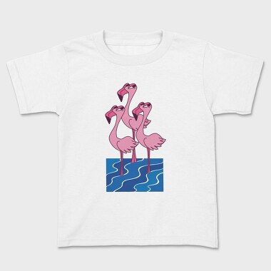 Flamingo Trio, Kids' T-Shirt