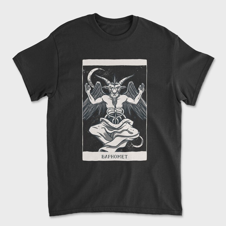 Demon Tarot Card, Унисекс Мъжка Тениска