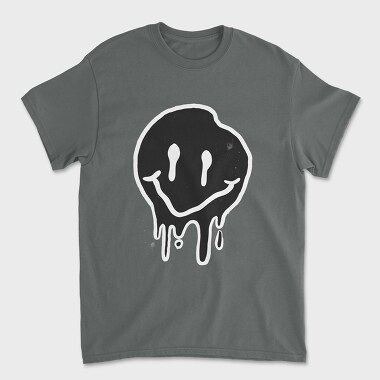 Black Smiley, Unisex Men's T-Shirt