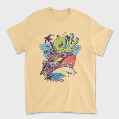 Martian Goes Hawaii, Unisex Men's T-Shirt
