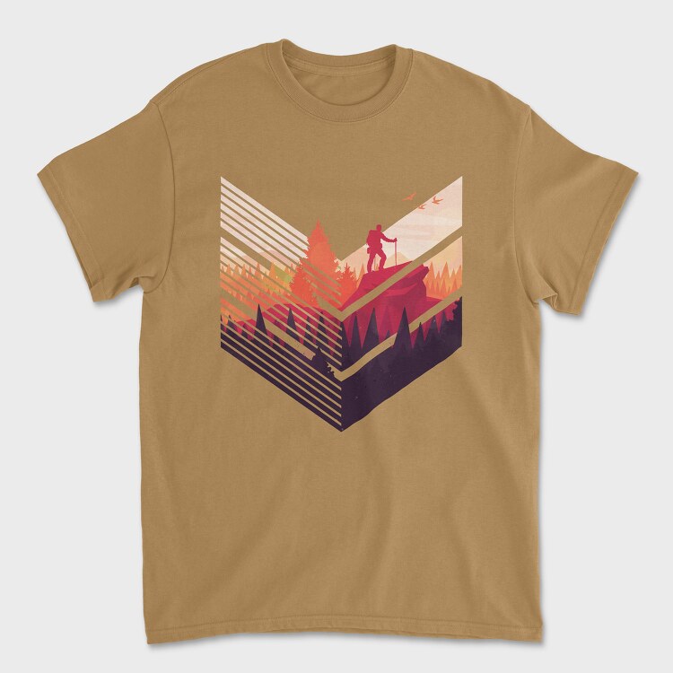 Geometric Forest, Unisex Men's T-Shirt