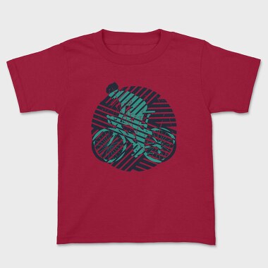Kids' T-Shirt, Geometric Bicycle