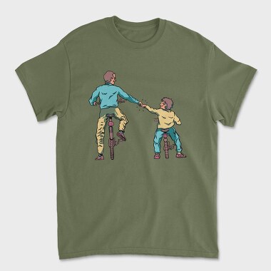 Father And Son Bikes, Unisex Men's T-Shirt