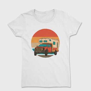 Retrosunset Camper, Women's T-Shirt