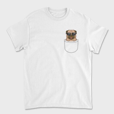 Dog in a Pocket, Unisex Men's T-Shirt