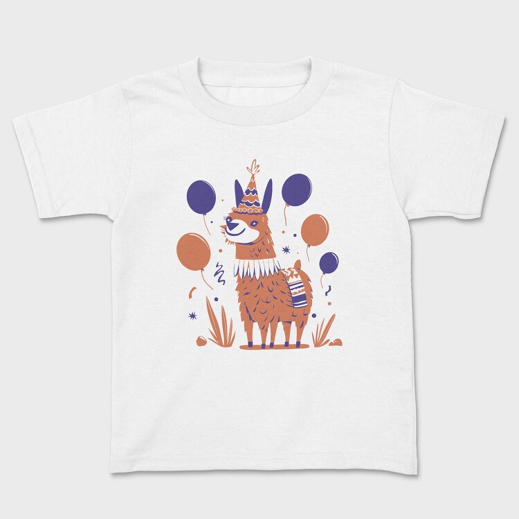 Birthday Llama, Kids' T-Shirt