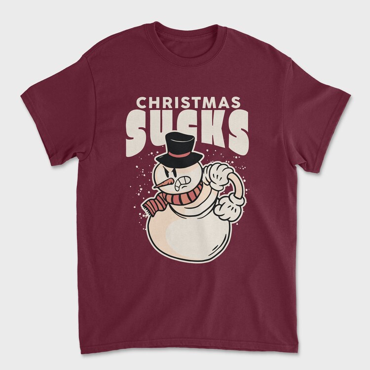 Christmas Sucks Snowman, Унисекс Мъжка Тениска