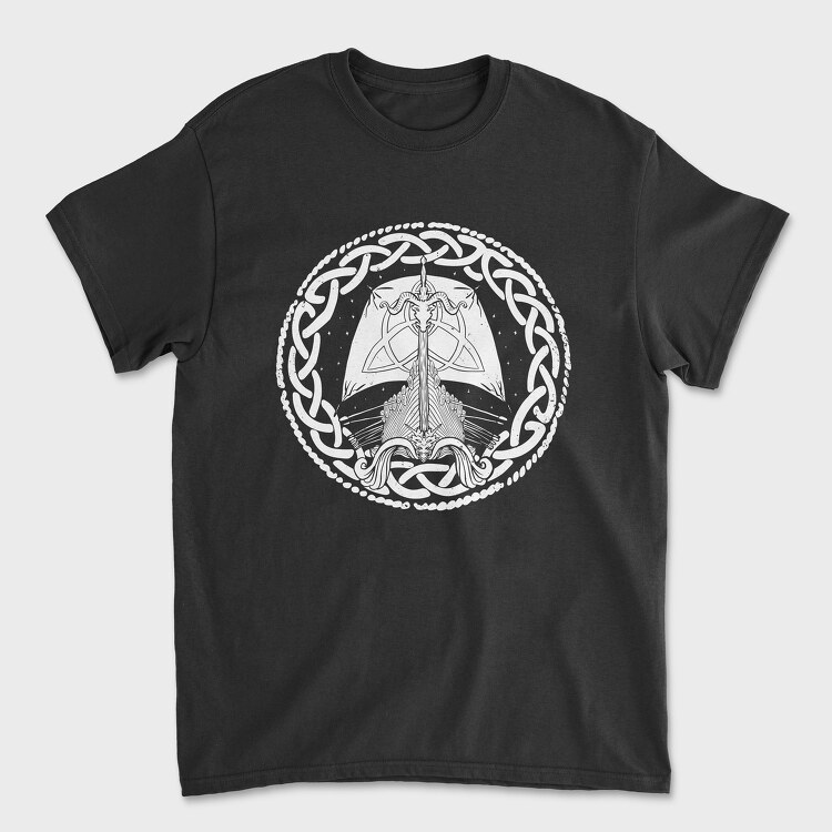 Ship Vikings, Unisex Men's T-Shirt