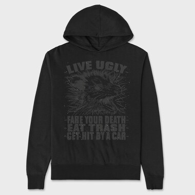 Live Ugly, Unisex Men's Hoodie