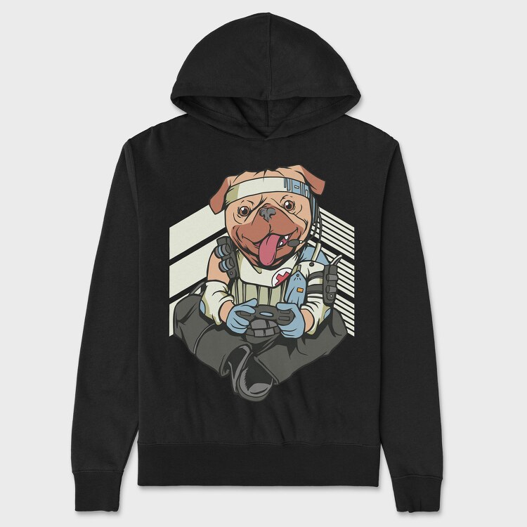 Gamer Pug, Унисекс Мъжко Суичър