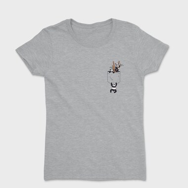 Women's T-Shirt, Pocket Pandas