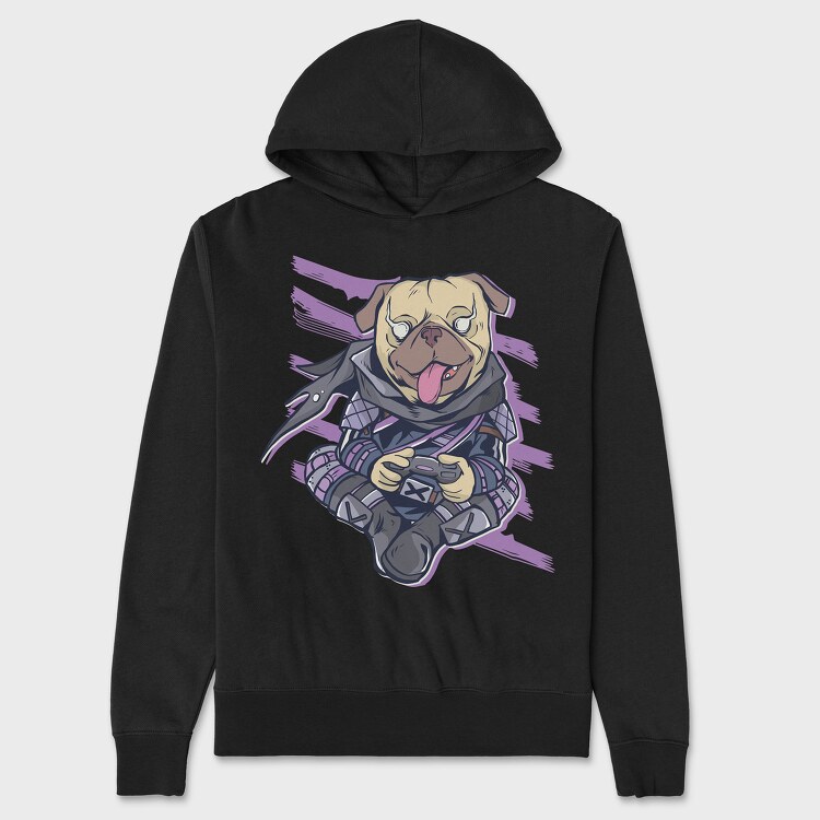 Pug Gamer Ninja, Унисекс Мъжко Суичър