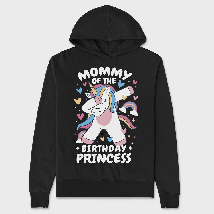 Mommy of the Birthday Princess, Унисекс Мъжко Суичър
