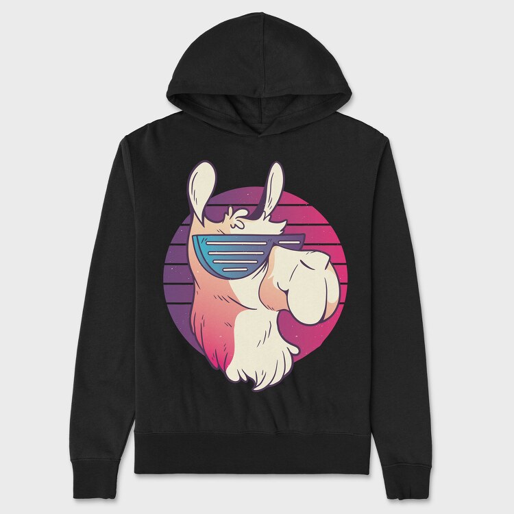 Llama Sunglasses Retro, Унисекс Мъжко Суичър