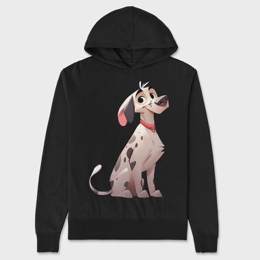 Dalmata Dog Cartoon, Unisex Men's Hoodie