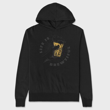 Beer Life Brewtiful, Unisex Men's Hoodie