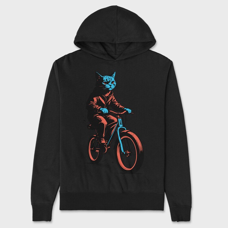 Cat on Bike, Унисекс Мъжко Суичър