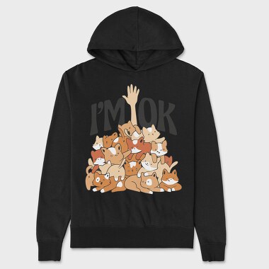 Cat Pile, Unisex Men's Hoodie