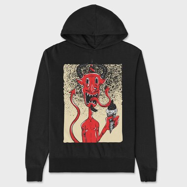 Devil Ice Cream, Unisex Men's Hoodie