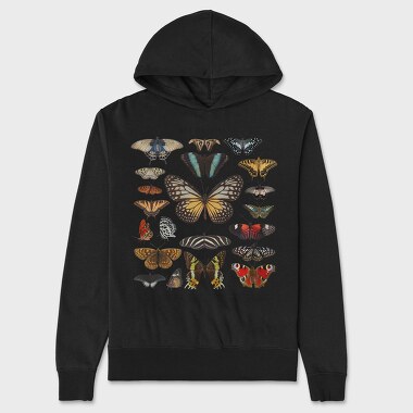 Butterflies Catalog, Unisex Men's Hoodie