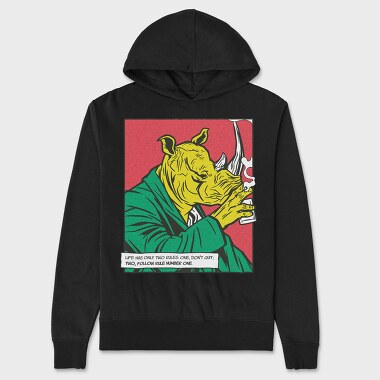 Rhinoceros Si, Unisex Men's Hoodie