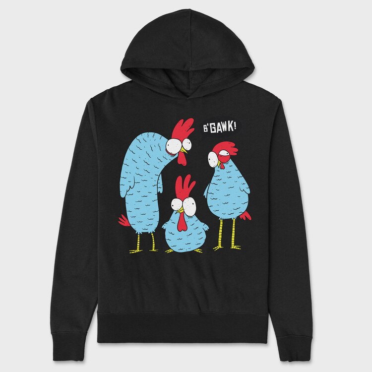 Crazy Chicken, Unisex Men's Hoodie
