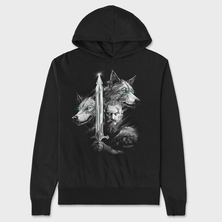 Viking and Wolves, Унисекс Мъжко Суичър