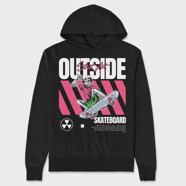 Outside Skateboard 1, Unisex Men's Hoodie