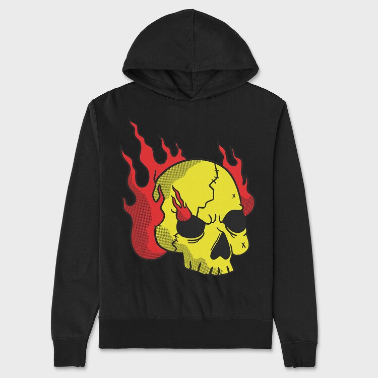Burning Skull, Унисекс Мъжко Суичър