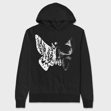 Butterfly Half Skull, Unisex Men's Hoodie