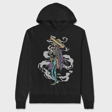 Cowboy Skeleton, Unisex Men's Hoodie