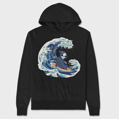Grim Reaper Surfing, Unisex Men's Hoodie