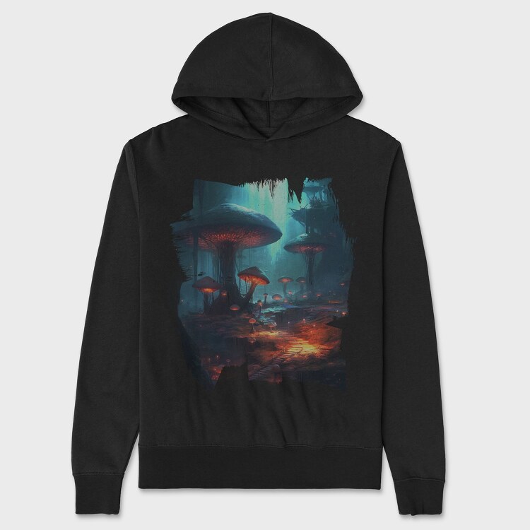 Futuristic Fungi, Unisex Men's Hoodie