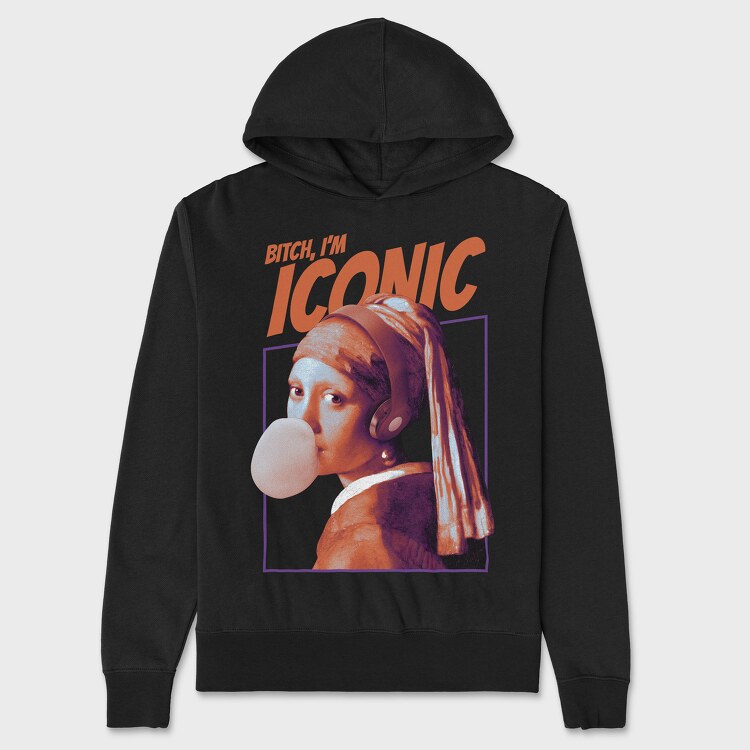 Art Pearl Girl Iconic, Unisex Men's Hoodie