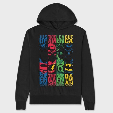 Superman the Flash Green Lanter Batman, Unisex Men's Hoodie
