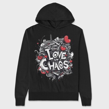 Love Chaos, Unisex Men's Hoodie