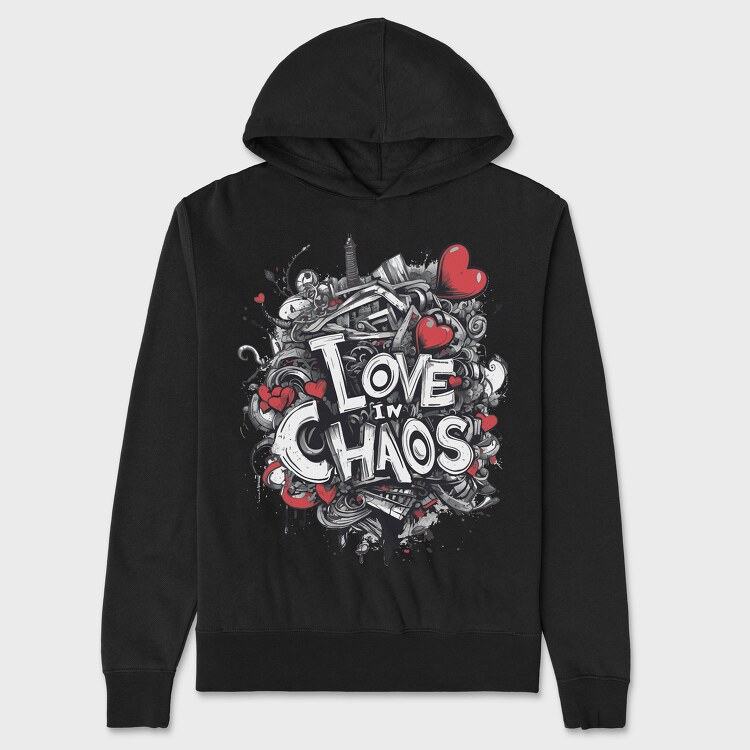 Love Chaos, Unisex Men's Hoodie
