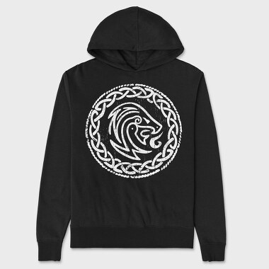 Viking Dragon Monochrome, Unisex Men's Hoodie
