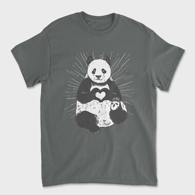 Panda Heart, Unisex Men's T-Shirt