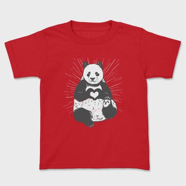 Panda Heart, Kids' T-Shirt