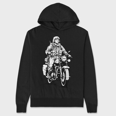 Soldier Motorcycle, Unisex Men's Hoodie
