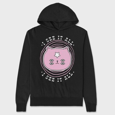 I See It All Cat, Unisex Men's Hoodie