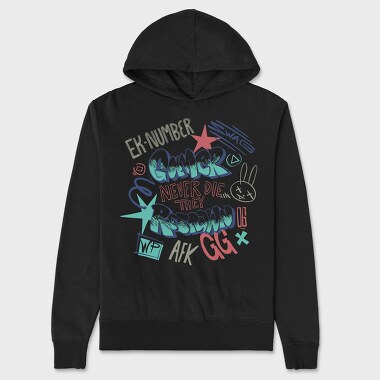 Unisex Men's Hoodie, Gaminer Never Die Afk Gg Street Style