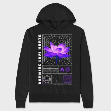 Trap Burning Flower, Unisex Men's Hoodie