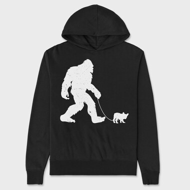 Bigfoot French Bulldog, Unisex Men's Hoodie